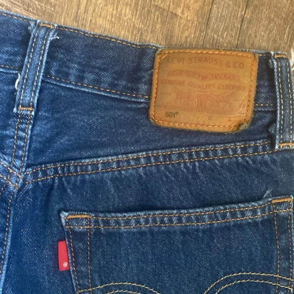 LEVIS PREMIUM 501 STRAIGHT LEG SIZE W 27xL 30 High Waisted Button Fly - Picture 11 of 15